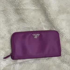 Prada Tessuto Malva zipper wallet